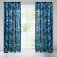 Zasłony - Zasłona EUROFIRANY LIZ, czarno-niebieska, 135x270 cm - miniaturka - grafika 1