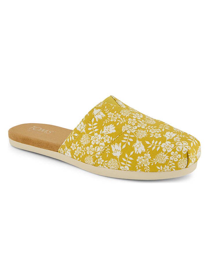 TOMS Kapcie w kolorze żółtym