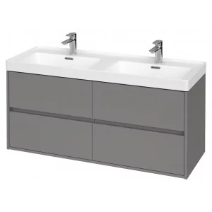 CERSANIT S801-324 SET B285 CREA 120 SZARY MAT ZMONT ( SZAFKA + UMYWALKA) WIRT. - Szafki łazienkowe - miniaturka - grafika 1