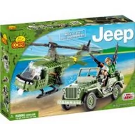 Klocki - Cobi Jeep Willys z helikopterem 24254 - miniaturka - grafika 1