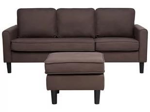 Beliani Sofa z otomaną AVESTA brązowa - Sofy i kanapy - miniaturka - grafika 1
