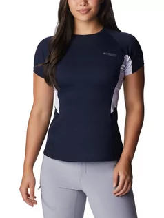 Koszulki sportowe damskie - Columbia Koszulka funkcyjna "Titan Pass Ice" w kolorze granatowo-białym - grafika 1