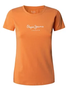 Pepe Jeans Koszulka "New Virgina" w kolorze pomarańczowym - Koszulki i topy damskie - miniaturka - grafika 1