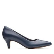 Półbuty damskie - Clarks Linvale Jerica [Navy Leather] - Rozmiar 37 - miniaturka - grafika 1