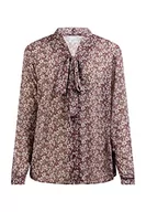 Bluzki damskie - usha Damska bluzka z długim rękawem 10124712, bordowa, wielokolorowa, XL, bordowy, wielokolorowy, XL - miniaturka - grafika 1