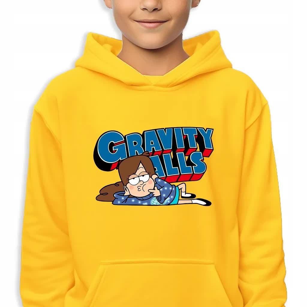 BLUZA DZIECIĘCA Z KAPTUREM Bawełniana 152 cm Mabel napis WIELE WZORÓW