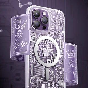 Kingxbar PQY Geek Series magnetyczne etui iPhone 14 MagSafe srebrne - Etui i futerały do telefonów - miniaturka - grafika 8