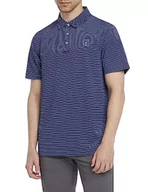 Koszulki męskie - PGA Męska koszulka polo w paski, Regular Fit - klasyczna koszulka polo z 3 guzikami i krótkim rękawem o regularnym kroju. Z subtelnym paskiem., S - miniaturka - grafika 1