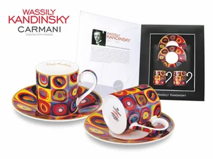 Kpl. 2 filiżanek espresso - Wassily Kandinsky. Color Stady. Squares with concentric circles /1913r. - Kubki - miniaturka - grafika 1