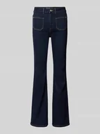 Spodnie damskie - Jeansy o rozkloszowanym kroju z mieszanki bawełny - miniaturka - grafika 1