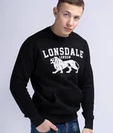 Bluzy męskie - Bluza LONSDALE KERSBROOK czarna prosta-XL - miniaturka - grafika 1
