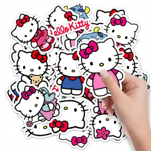 NAKLEJKI NA ZESZYT NALEPKA Z POSTACIAMI HELL.O KIT.TY KURO MI WZORY 10SZT - Szkolne artykuły papiernicze - miniaturka - grafika 1