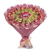 Zestawy upominkowe - Słodki bukiet ze słodyczy cukierki Galaretki w czekoladzie Mieszanka Krakowska Wawel - miniaturka - grafika 1