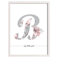 Wyposażenie pokoiku dziecięcego - Obrazek Rose Lagoon Letter 30x40cm - miniaturka - grafika 1