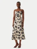 Sukienki - Vero Moda Sukienka letnia Jennifer 10341972 Beżowy Regular Fit - miniaturka - grafika 1