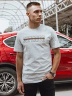 Koszulki męskie - Koszulka męska z nadrukiem szara Dstreet RX5385-XXL - miniaturka - grafika 1