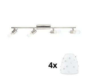 Eglo - LED Oświetlenie punktowe MY CHOICE 4xE14/4W/230V chrom/białe - Lampy sufitowe - miniaturka - grafika 1