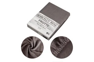 Prześcierdało z gumką Frotte 180x200+30cm szary - Prześcieradła - miniaturka - grafika 1