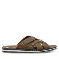 Klapki i japonki męskie - Klapki Rieker 21599-24 Brązowy - miniaturka - grafika 1