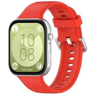 opaska pasek bransoleta SMOOTHBAND Huawei Watch FIT 3 czerwona - Akcesoria do smartwatchy - miniaturka - grafika 1