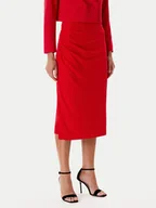 Spódnice - Tatuum Spódnica ołówkowa Sinia T2508.173 Czerwony Regular Fit - miniaturka - grafika 1