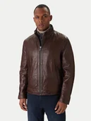 Kurtki męskie - Milestone Kurtka skórzana Ms Barney 531063 21295 Brązowy Regular Fit - miniaturka - grafika 1