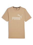 Koszulki męskie - Puma Koszulka "ESS" w kolorze beżowym - miniaturka - grafika 1