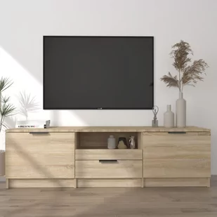 Lumarko Szafka pod telewizor, dąb sonoma, 140x35x40 cm - Szafki RTV - miniaturka - grafika 1