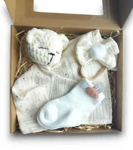 Wyprawka Dla niemowlaka Na Prezent Box Narodziny dziecka Baby Shower MikaGift - Gryzaki dla dzieci - miniaturka - grafika 1