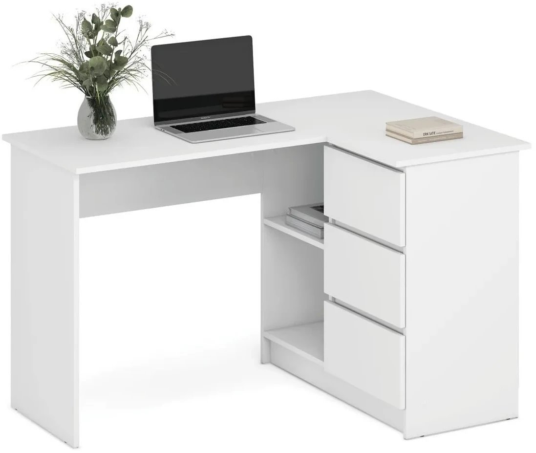 HALMAR Biurko narożne BEGA białe