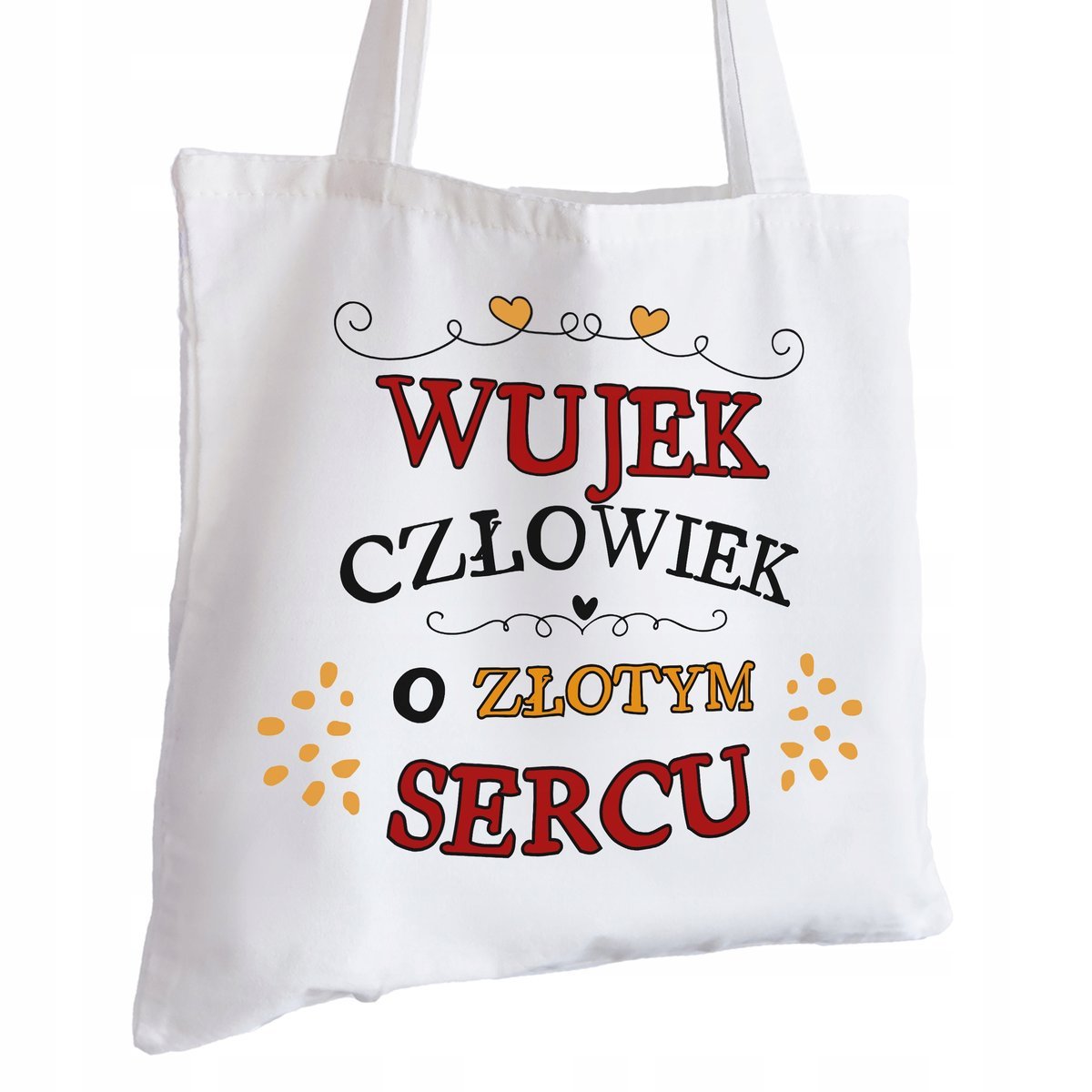 Torba Bawełniana biała dla Wujka Na Prezent ekologiczna Trwały Nadruk