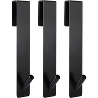 Wieszaki łazienkowe - Hak na drzwi prysznica, wieszak na ręczniki z warstwą pianki, hak na drzwi prysznica (13,5 cm/czarny) - miniaturka - grafika 1