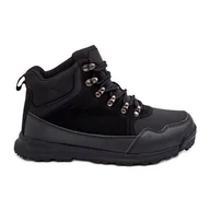 Buty trekkingowe damskie - Damskie Ocieplane Buty Trekkingowe Czarne Big Star MM274481 - miniaturka - grafika 1