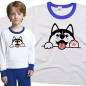 Piżamy dla dziewczynek - Piżama dziecięca Wesoły Pies Husky 110/116 - VoloDonum - miniaturka - grafika 1