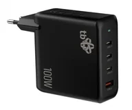 Ładowarki do telefonów - Ładowarka sieciowa 3x USB C + USB A Power Delivery czarna, GaN 100W - miniaturka - grafika 1