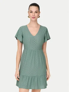 ONLY Sukienka codzienna 15289687 Zielony Regular Fit - Sukienki - miniaturka - grafika 1