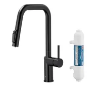 Baterie kuchenne - KFA Armatura Duero Pure Style Black 6623-312-81 Czarny Stal szlachetna - miniaturka - grafika 1