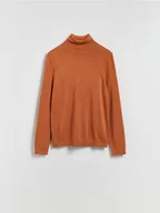 Swetry męskie - Reserved - Golf z wiskozą - miedziany - miniaturka - grafika 1