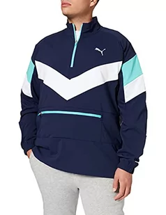 PUMA PUMA Męska Reactive Packable Jacket kurtka treningowa niebieski Peacoat-blue Turquoise-puma White S 518431 - Kurtki męskie - miniaturka - grafika 1