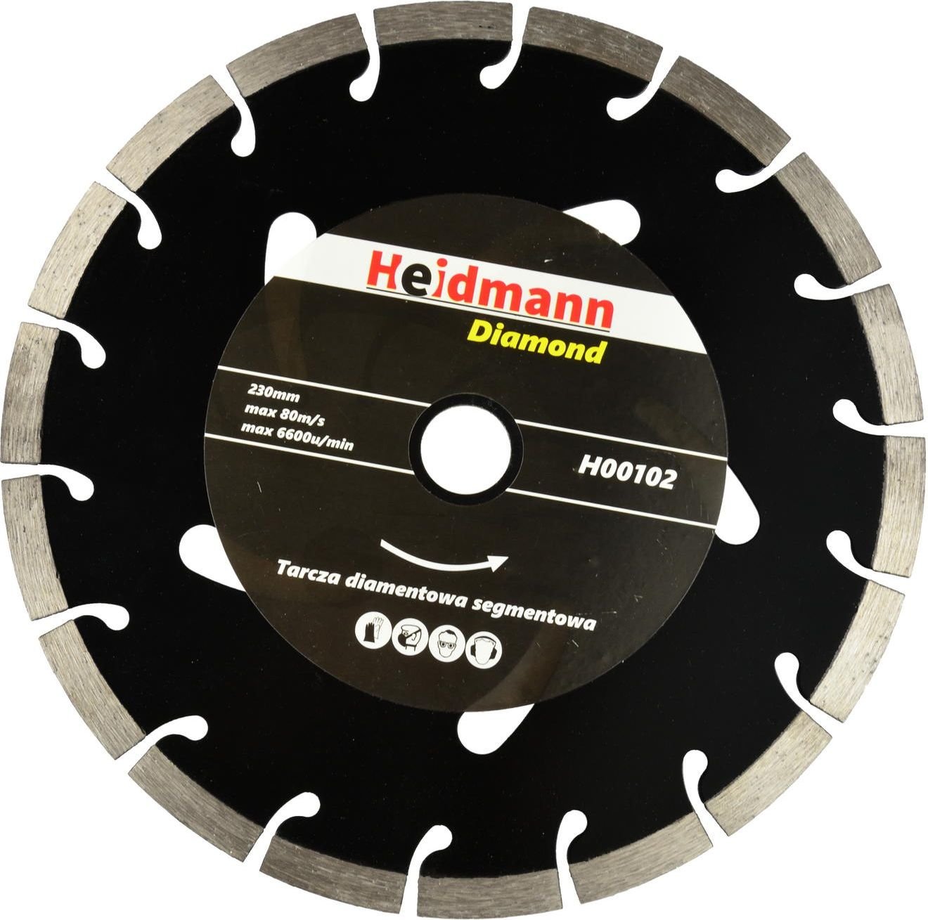 Geko tarcza diamentowa segmentowa 230x22,2x10mm czarna H00102