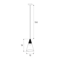 Lampy sufitowe - MAXLIGHT M0015D LAMPA WISZĄCA MAGNETYCZNA SYSTEM DALI 6W 187LM 3000K - miniaturka - grafika 1