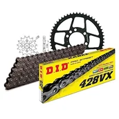 Części motocyklowe - Zestaw łańcuchów DID stal 428VX / 126 bez końca do Yamaha DT LC-2 125 ccm rok prod. 1984 - miniaturka - grafika 1