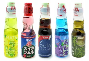 Zestaw japońskich lemoniad RAMUNE + pałeczki - Napoje gazowane - miniaturka - grafika 1