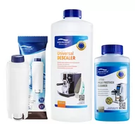Akcesoria i części do ekspresów do kawy - Zestaw Delonghi - AL-S002, Uniwersalny Odkamieniacz Aqualogis 1L, Płyn Czysczący System Mleczny Latteo 250ml - miniaturka - grafika 1