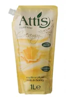 Mydła - ATTIS 1,0 L MYDŁO W PINIER ZAPAS MILK & HONEY - miniaturka - grafika 1