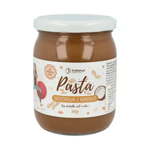 KruKam Marta Gorąca Pasta orzechowa z kokosem Duża zawartość białka 500g - Słodkie kremy i masła - miniaturka - grafika 1