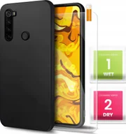 Etui i futerały do telefonów - Hello Case Etui do Xiaomi Redmi Note 8t Czarne, Matowe, Obudowa Slim SZKŁO 9H - miniaturka - grafika 1