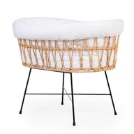 Łóżeczka i kojce - Childhome Łóżeczko Rattanowe Natural/Black 90X51Cm - miniaturka - grafika 1