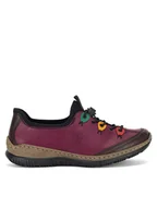 Półbuty damskie - Rieker Półbuty N3271-30 Różowy - miniaturka - grafika 1