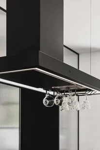 Ciarko Minimal 2 Czarny (z haczykami) CDW1802C+U - Okapy kuchenne - miniaturka - grafika 1